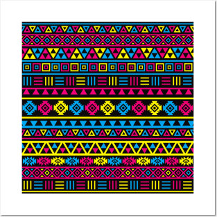 Aztec Influence Pattern II CMYB Posters and Art